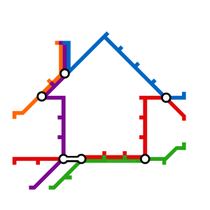 Transit Map House for Morning Commute