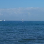 Sailboats in the distance
