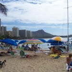 Clouds roll in over Waikiki Beach