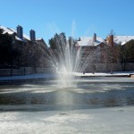 Snowy Fountain in Dallas 2