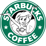 Ariel the Little Mermaid in a Starbucks Logo