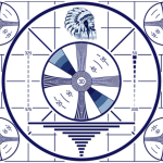 Blue Indian Head Test Pattern
