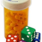 Pill Bottle with Dice