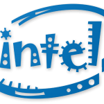Intel Logo in Jokerman Font