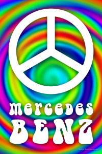 Mercedes-Benz Peace Sign Poster