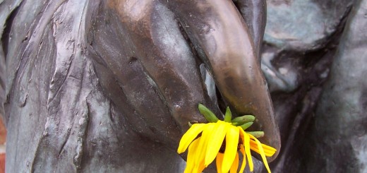 Cassiopeia Statue with a Flower