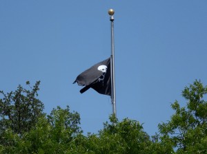 Pirate Flag at Half Staff