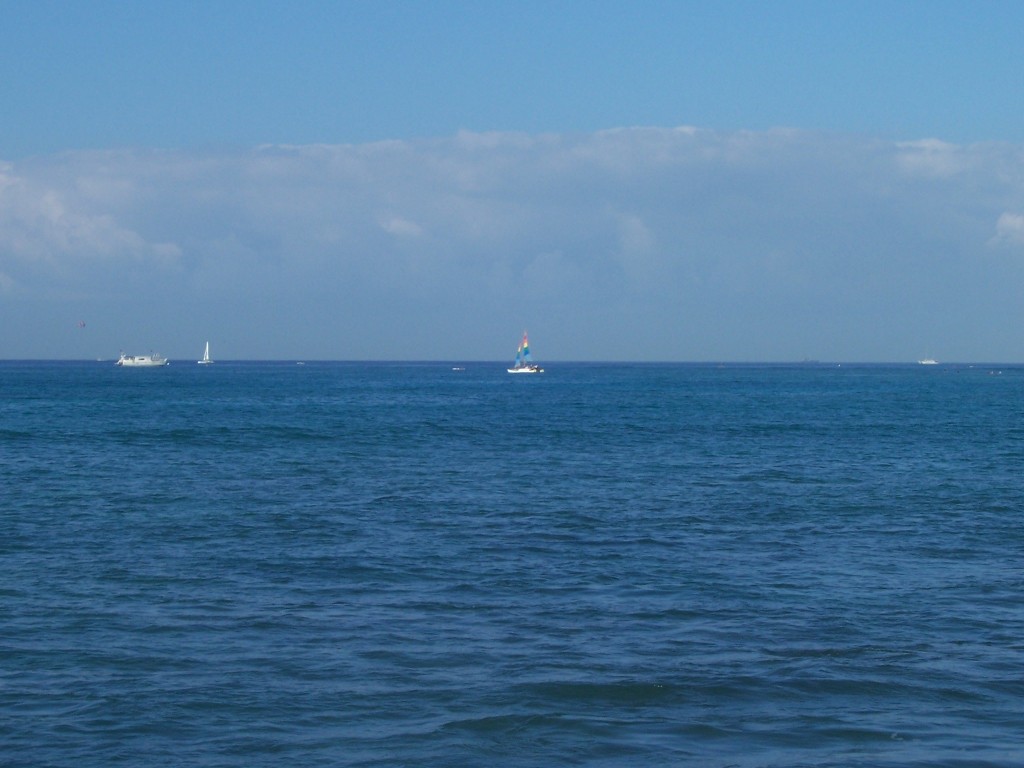Sailboats in the distance