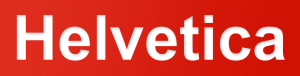 Helvetica Written in Arial