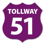 US Highway 51 Toll sign
