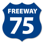 US Highway 75 Freeway sign