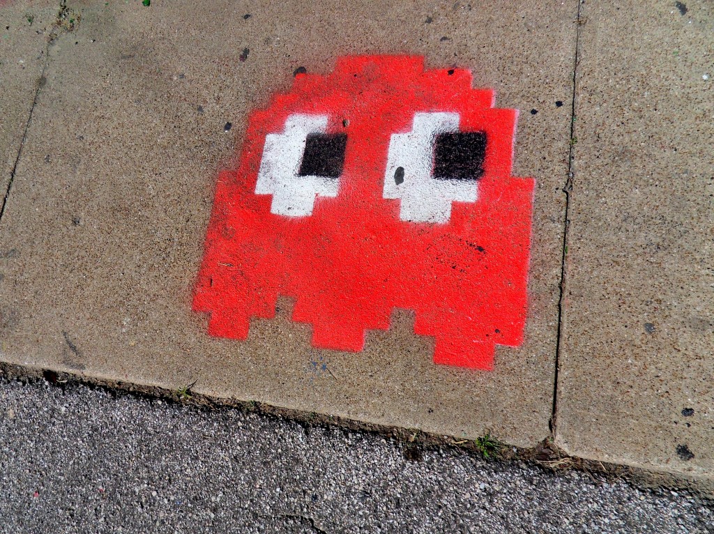 Pacman Ghost stencil