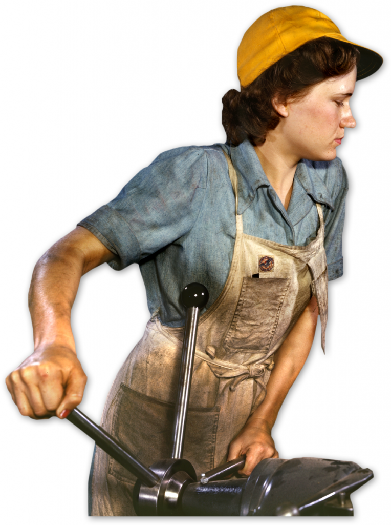 Real Life Rosie the Riveter.