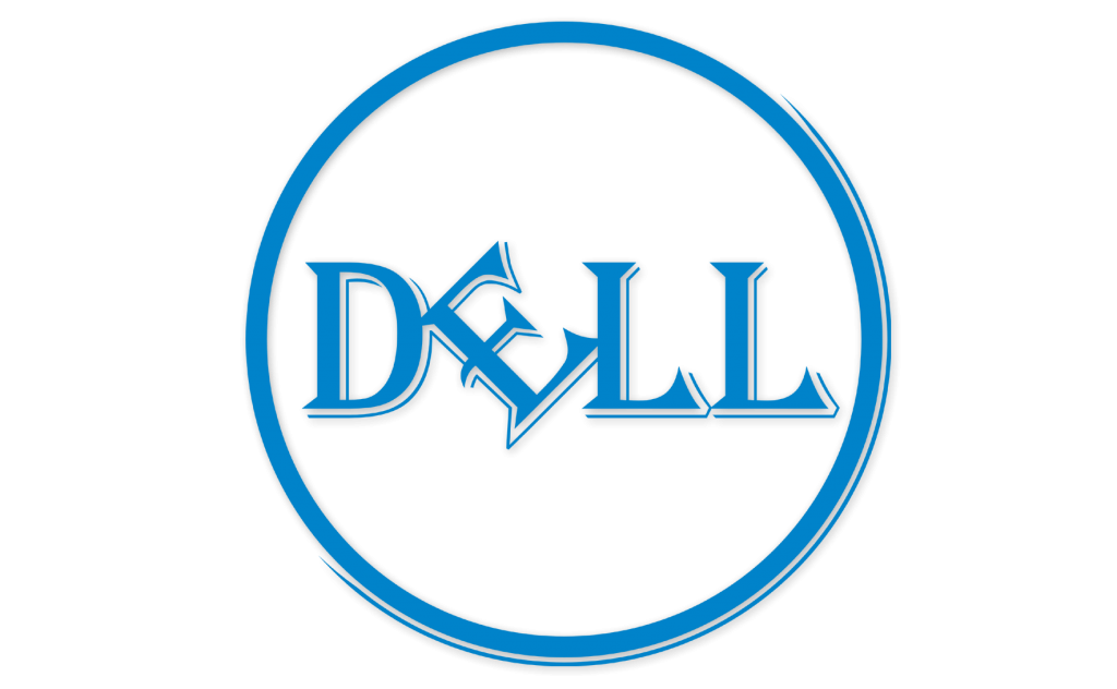 Dell Logo in Algerian Font