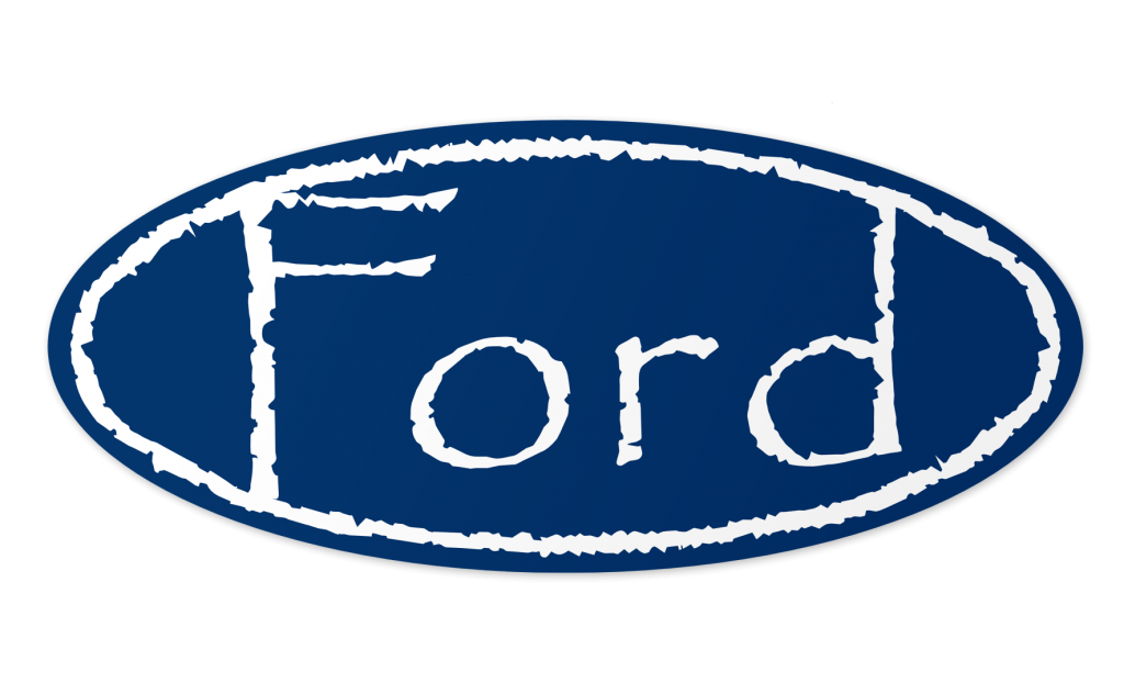 Ford Logo in Papyrus Font