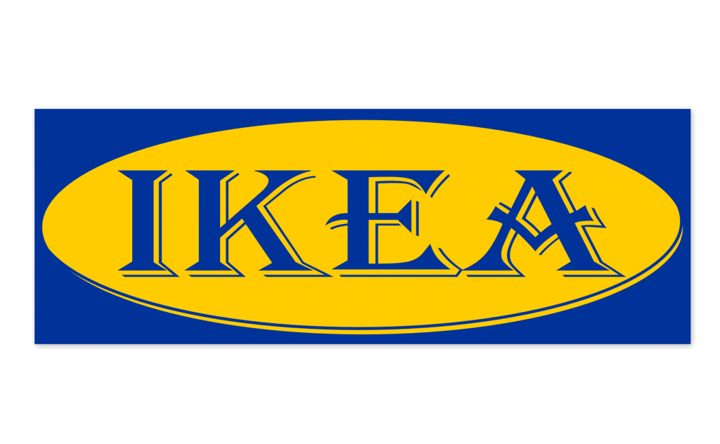 Ikea Logo in Algerian Font