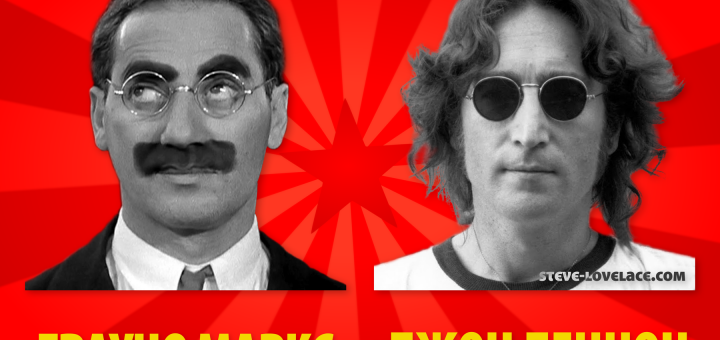 Marx and Lennon Soviet Propaganda Poster