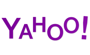 Yahoo logo in Helvetica