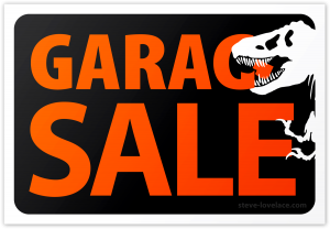Jurassic Garage Sale Sign
