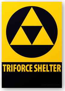 Triforce Fallout Shelter sign