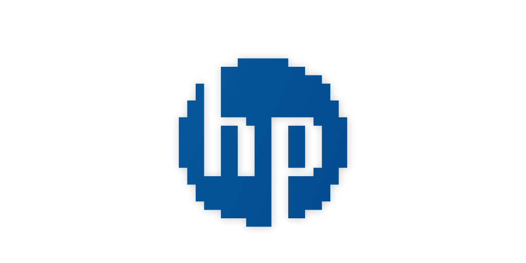 HP Logo in Chicago Font
