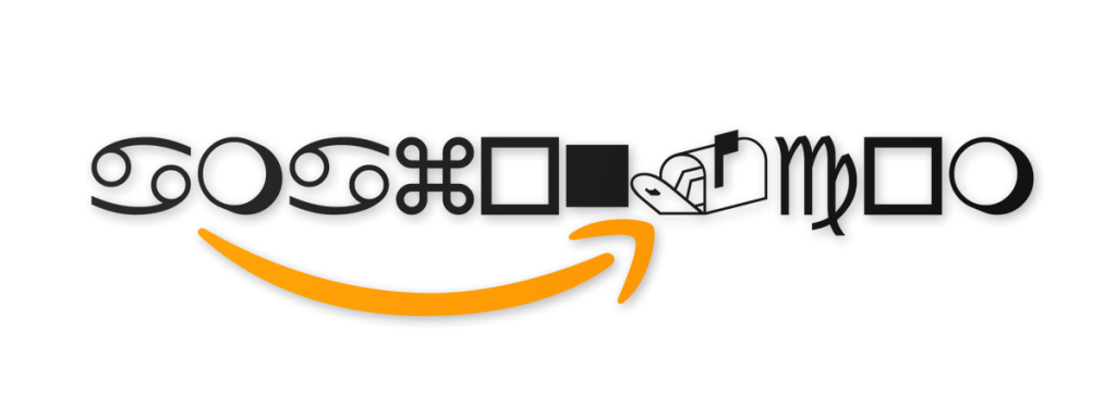 Amazon Logo in Wingdings
