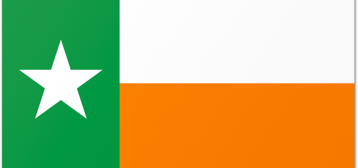 Texas Flag with Irish Colors