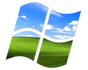 Windows Logo with Bliss Wallpaper