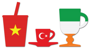 Vietnamese, Turkish and Irish Coffee