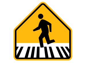 Big Piano Scene Pedestrian Sign