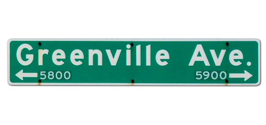 Greenville Avenue Sign