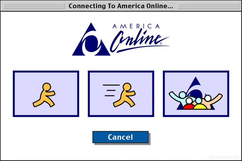 AOL Online Service Connection Window