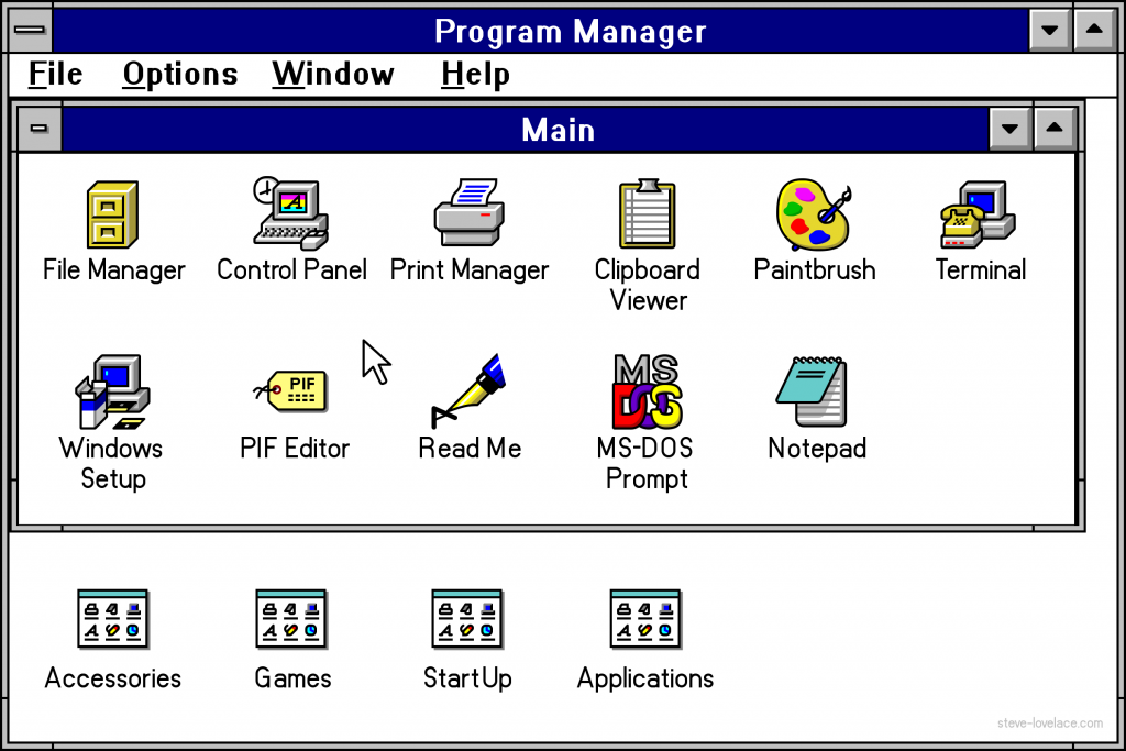 Windows Program Manager Vectorized