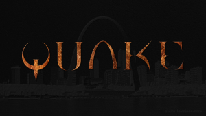St. Louis Skyline with Quake Logo