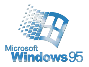 Windows 95 Logo with Clouds