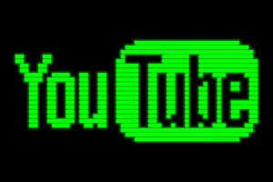 YouTube Logo in CRT Phosphors