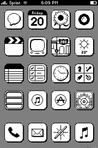 iPhone Screen in Vintage Mac style