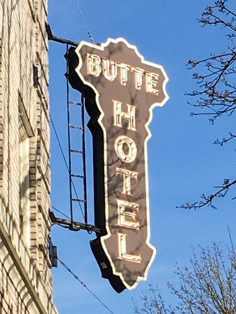 Butte Hotel Sign