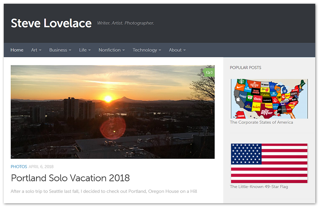 Steve Lovelace Website 2018